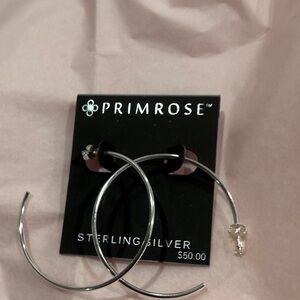 PRIMROSE NEVER BEEN WORN BRAND NEW Sterling Silver Hoop Earrings